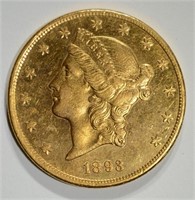 1893-CC $20 GOLD LIBERTY  CH BU PL