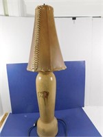 Table Lamp with Stoneware-like Vase with Animal