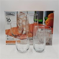 Libbey 16 pc Samba Glassware Set NOS