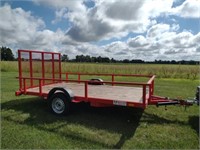 Utility Trailer,single axle,red