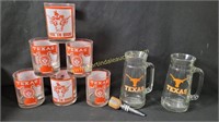 Vintage Texas Hook' em Horns Rock Glasses &