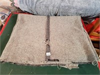CLEAN VINTAGE WOOL BLANKET WITH A MOUSE HOLE
