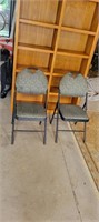 TWO METAL FOLDING CHAIRS