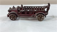 Antique cast iron toy ladder truck