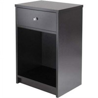 22.3  Zimtown Black Nightstand Side End Table with