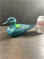 Turquoise duck figure