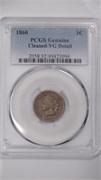 1860 Indian Head PCGS VG Detail