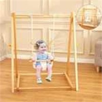 Toddler Swing Set Durable Pine