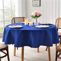 (4 pack - royal blue - 108 inch) Round Tablecloth