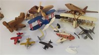 Lot of airplanes that include wood, metal, etc.