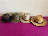 Men’s Khaki Safari Hats, Straw Hat, Fedora