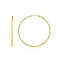 14k Gold Endless Hoop Style Earrings