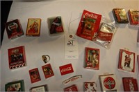 Basket of Coca Cola Playing Cards and Matches