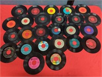 Lot of 25 vintage 45 vinyl records