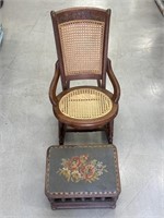 Wicker Rocker & Footstool