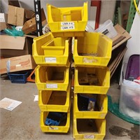 Yellow storage bins