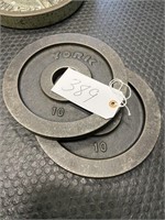 (2) 10 lbs Metal Weight Plates