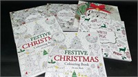 6 NEW Adult Coloring Books Christmas