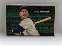 1951 Bowman #55 Gene Hermanski Dodgers See Back