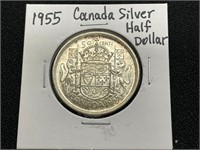 1955 Canada Silver Half Dollar
