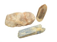 3-4.5" Quartz, Blue Kyanite, Lemurian