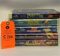 Lot of Disney VHS Clamshell, Black Diamond Tapes,