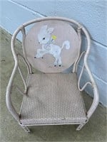 Child's Ratan Painted Chair