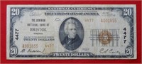 1929 $20 National Currency - Bristol, VA