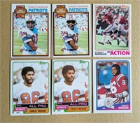6 Stanley Morgan Topps Cards 1979 1981 1982 1988