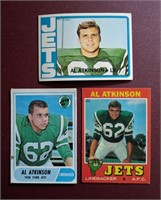 3 Al Atkinson Topps Cards 1968 1971 1972