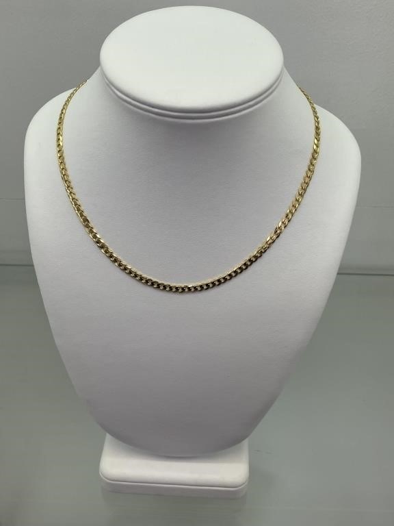 14KT Yellow Gold Flat CubanChain