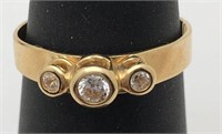 14k Gold & Cubic Circonia Ring