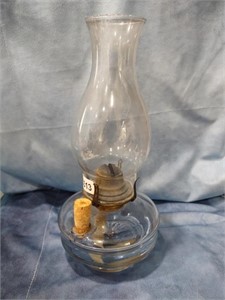 Victorian Ball Brass Oil Lamp 13"