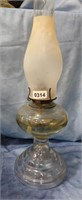 Early Pattern Glass Oil Lamp 18"
