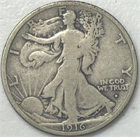 1916-S Liberty Walking Half Dollar Key Date