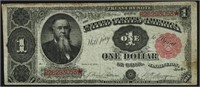 1891 1 $ TREASURY NOTE VF