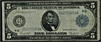 1914 5 $ FEDERAL RESERVE NOTE VF25