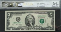 RCGS MS64 PQ TWO DOLLAR FEDERAL RESERVE NOTE