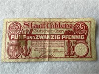 1920 Stadt Coblenz ,Gutsschein über