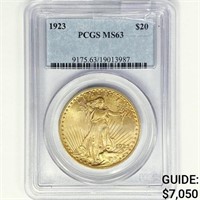 1923 $20 Gold Double Eagle PCGS MS63