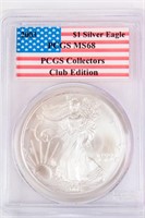 Coin 2003 American Silver Eagle .999 PCGS MS68