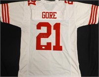 49ers Frank Gore Autographed White Jersey Beckett