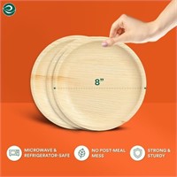 ECO SOUL 100% Compostable 8 Inch Round Palm Leaf
