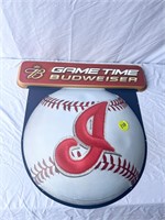 Budweiser Game Time Plastic Sign