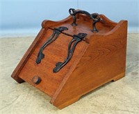 Oak Coal Hodge with Art Nouveau Hardware