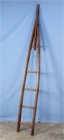 Antique Fruit Picker's Wooden Ladder