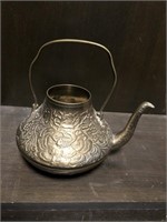 Vintage Korea brass detailed teapot