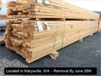 LOT, 2" X 4" KILN DRIED HEM FIR LUMBER AT APPROX