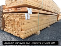 LOT, 2" X 4" KILN DRIED HEM FIR LUMBER AT APPROX