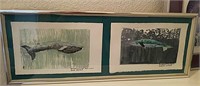 Watercolor Whale Framed Art